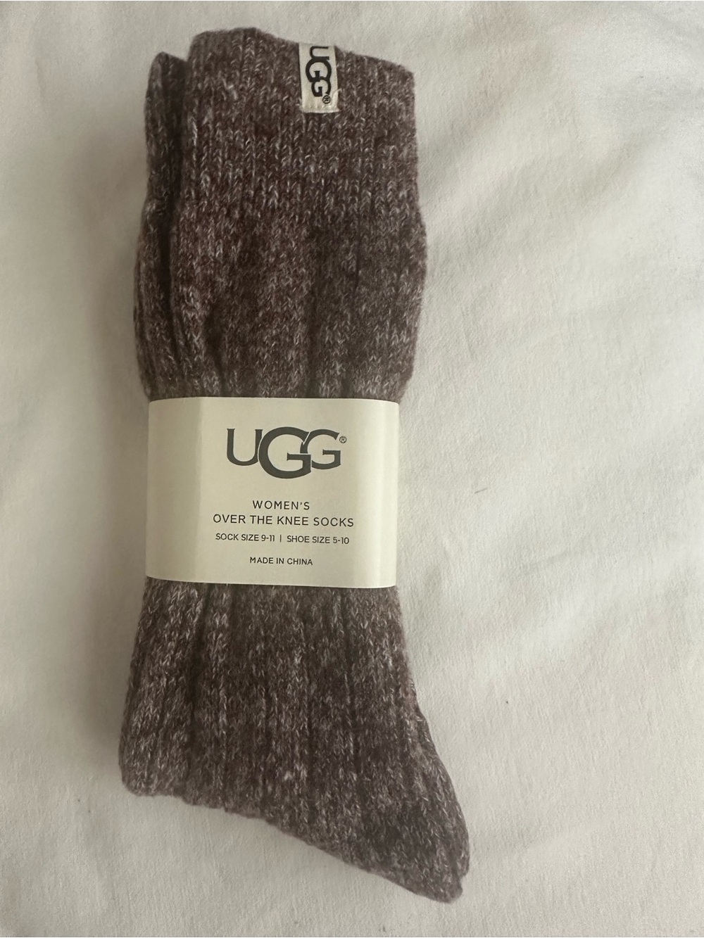 UGG Men's Casual Over-the-Knee Socks in Heather Brown